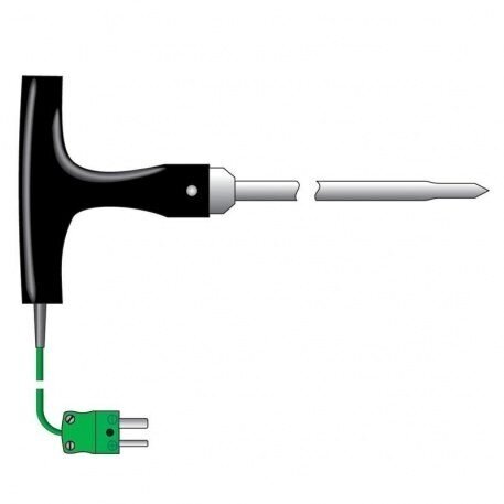 K tipo zondas asfalto temperatūrai matuoti su T formos rankena (nuo -75°C iki +250°C)