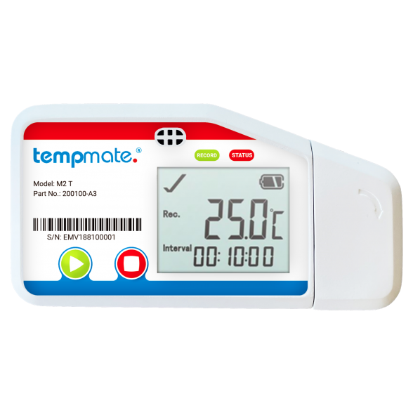 Daugkartinis temperatūros registratorius TEMPMATE M2T USB SU METROLOGINE PATIKRA