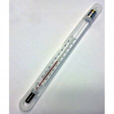 Stiklinis termometras TC-7 su apsauga SU METROLOGINE PATIKRA! (nuo -20°C iki +70°C) (Ukraina)