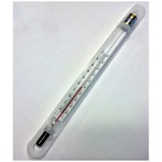 Stiklinis termometras TC-7 su apsauga (nuo -20°C iki +70°C) (Ukraina)
